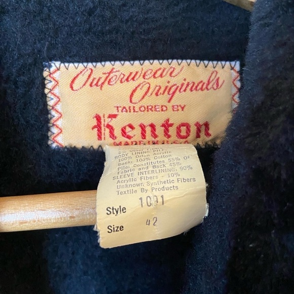 Men’s Vintage Outerwear Originals Tailored By Kenton Gray Wool Coat w/ Fur - Picture 10 of 12